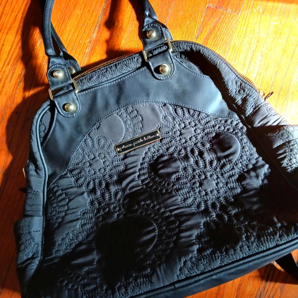 Grey Quilted Petunia Pickle Bottom Diaper Bag/Backpack